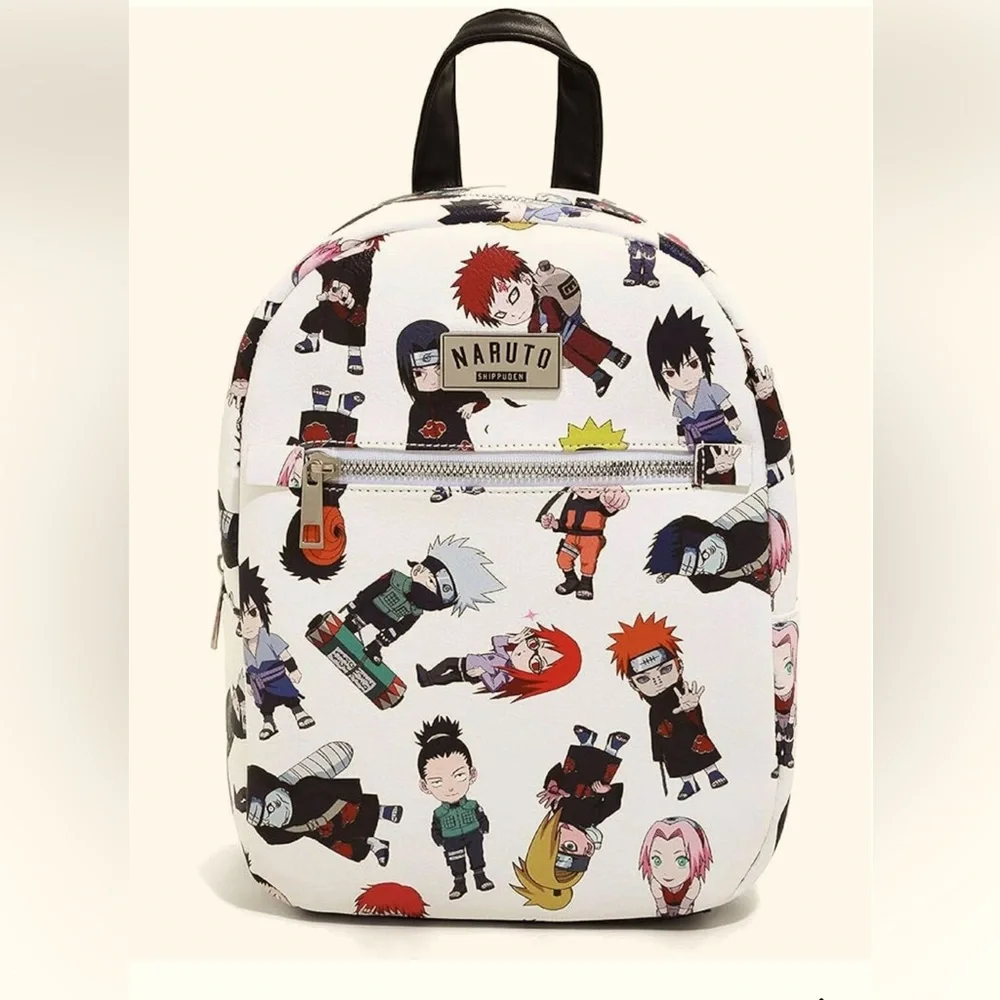Naruto mini backpack - white Chini character vegan leather